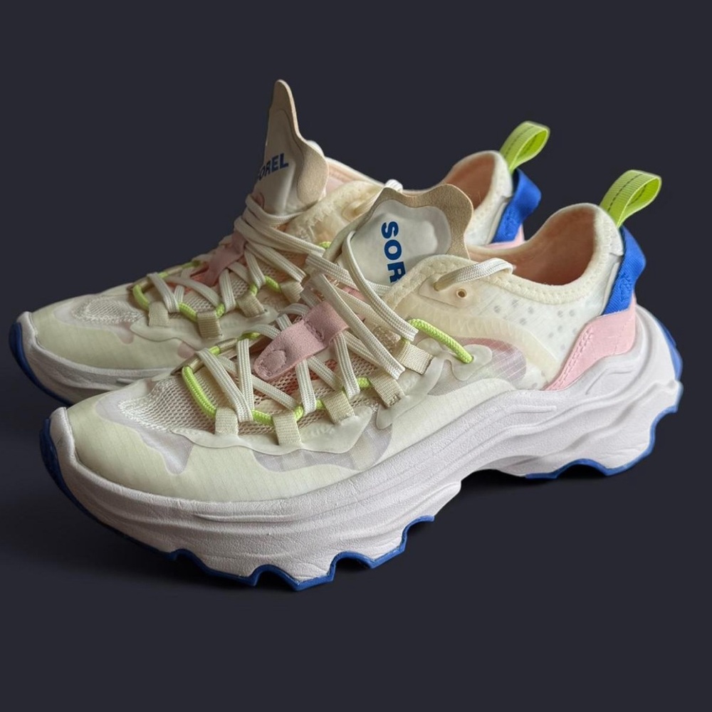Sorel Cream and Blue Sneakers